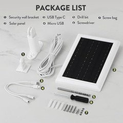 Solar Panel Charger for Ring Camera, 5W Solar Panel Compatible with Ring Stick