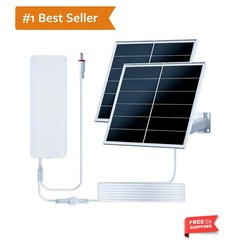 40W Solar Panel Charger Kit, Solar Panel for Security Camera 5V/12V Adjustabl…