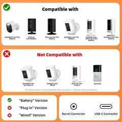 2 Pack 5W Solar Panel for Ring Camera – Compatible with Spotlight Cam (Plus/P…