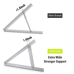 Adjustable Solar Panel Tilt Mount Brackets Kit for 100W-200W Off-Grid RV Roof Bo