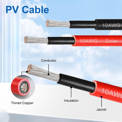 30Ft 10AWG Solar Panel Extension Cable Wire MC4 Connector RV PV