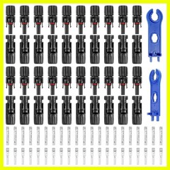 40PCS 20Pairs Solar Panel Connectors, Male/Female Multi-Contact 4 Solar Conne…