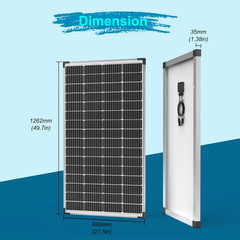ACOPOWER Solar Panel 175Watt 12 Volt,Monocrystalline High-Efficiency 175 Watt PV