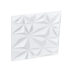 33 Pack 3D Diamond Wall Panels, 11.81 x 11.81 in PVC, 32 Sq Ft, Matte White for