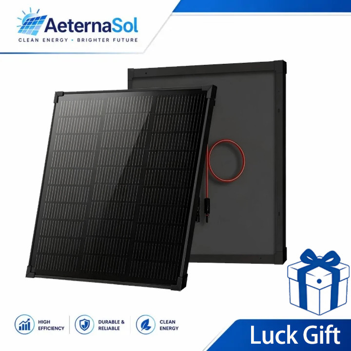 AeternaSol 50W N-Type Mono Solar Panel OffGrid Home RV Battery Roof Boat Camping