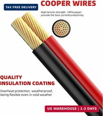 SAE Extension Cable 12AWG 20FT for Car RV Solar | SAE to SAE extension cord, 12A