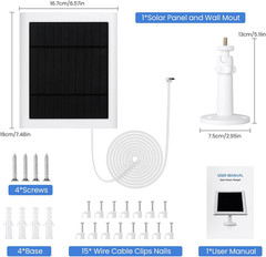 Ring Doorbell Solar Panel 4W Charger with Type-C Port and 9.84ft Cable