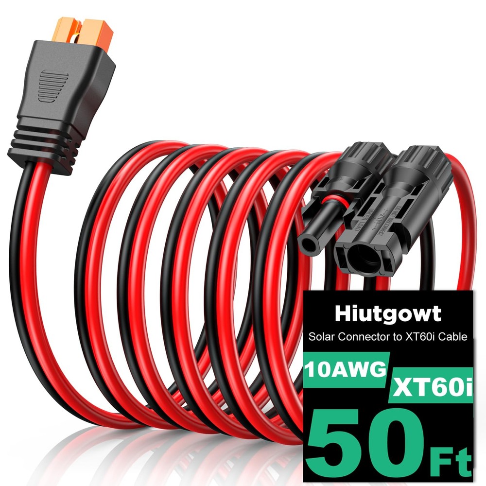 10AWG XT60i Solar Cable 50FT, XT60i Cable to Solar Connector, Solar Panel Con…