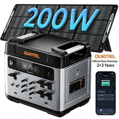 OUKITEL Power Station 2400W/ 2048Wh Solar Generator Fast Charging for Emergencie