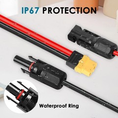 MOOKEERF Solar XT60 Charge Extension Cable 100FT 12AWG XT60 Solar Cable