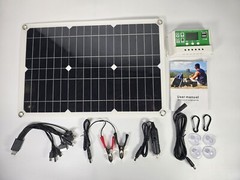 Solar Panel Kit, 12W High Conversion Stable Solar Panel Controller Kit for Cars