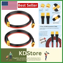 10AWG XT60 Extension Cable – 3FT Male-Female Pack for Versatile Use