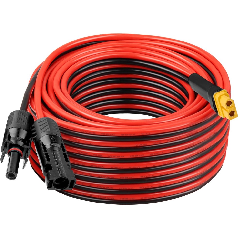 10AWG 40FT XT60 Solar Extension Cable 2 3 6 10 15 20 25 35 40 50 75 100FT XT6…