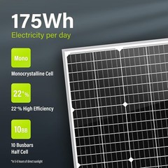 Versatile 35W 12V Monocrystalline Solar Panel for Easy Off-Grid Installation