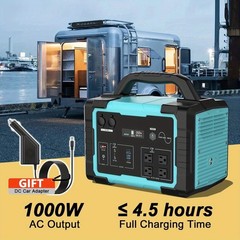 1000W Solar Generator with LiFePO4 Battery Multi-Way Charging Home Backup