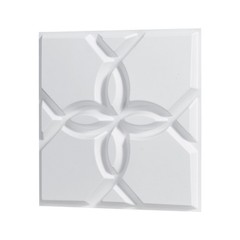 33 – Pack 11.81×11.81 in PVC 3D Floral Wall Panels, 32 Sq.Ft, Matte White for