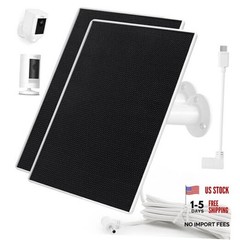 Ring Camera Solar Panel Charger, Compatible with Ri ng Stick Up Cam, Ri 2Pack