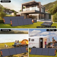 N-Type 16BB 220W Portable Solar Panel for EF/Jackery/Bluetti/Anker Power Stat…