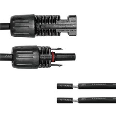 Solar Adaptor Wire Extension Cables with Female and Male Connector, 1 Pair, B…
