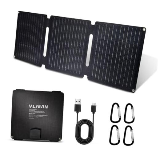 30W Portable Solar Panel,Foldable Solar Panels Charger for Camping Hiking