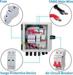 Durable 4 String Metal PV Combiner Box Solar System Fuse