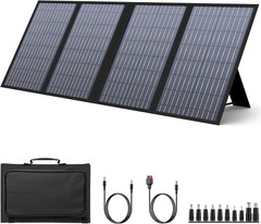 Foldable Solar Panel Charger 60W with 18V DC Output (11 Connectors) for 100W~350