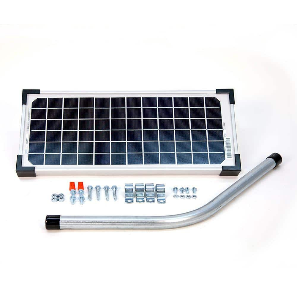Mighty Mule 10 Watt Solar Panel Kit For Electric Dual Swing Gate Opener Easy DIY