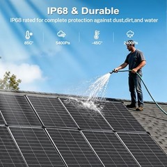 Solar Panels, 200w bifacial n Type 18bb A+ Grade Solar Module IP68 200W Bifical