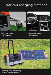 Portable Power Station 3000W 2400W 1200W Lifepo4 Battery Solar Generator UPS Bat