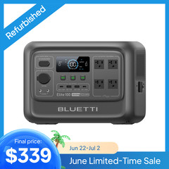 BLUETTI Elite 100 V2 1024Wh 1800W Portable Power Station LFP Battery Refurbished