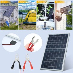 12V 10W Complete Solar Panel Kit Solar Power System Generator 100A Home Grid