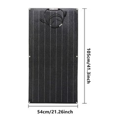 Flexible Mono Solar Panel 100W 18V Power Portable Camping Home RV Battery Charge