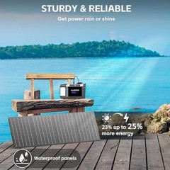 MARBERO 172Wh Portable Solar Generator with 40W Solar Panel, Purple/black