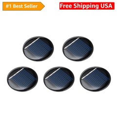 5Pcs 2V 40mA Poly Mini Round Solar Cell Panel Module DIY for Light Toys Charg…