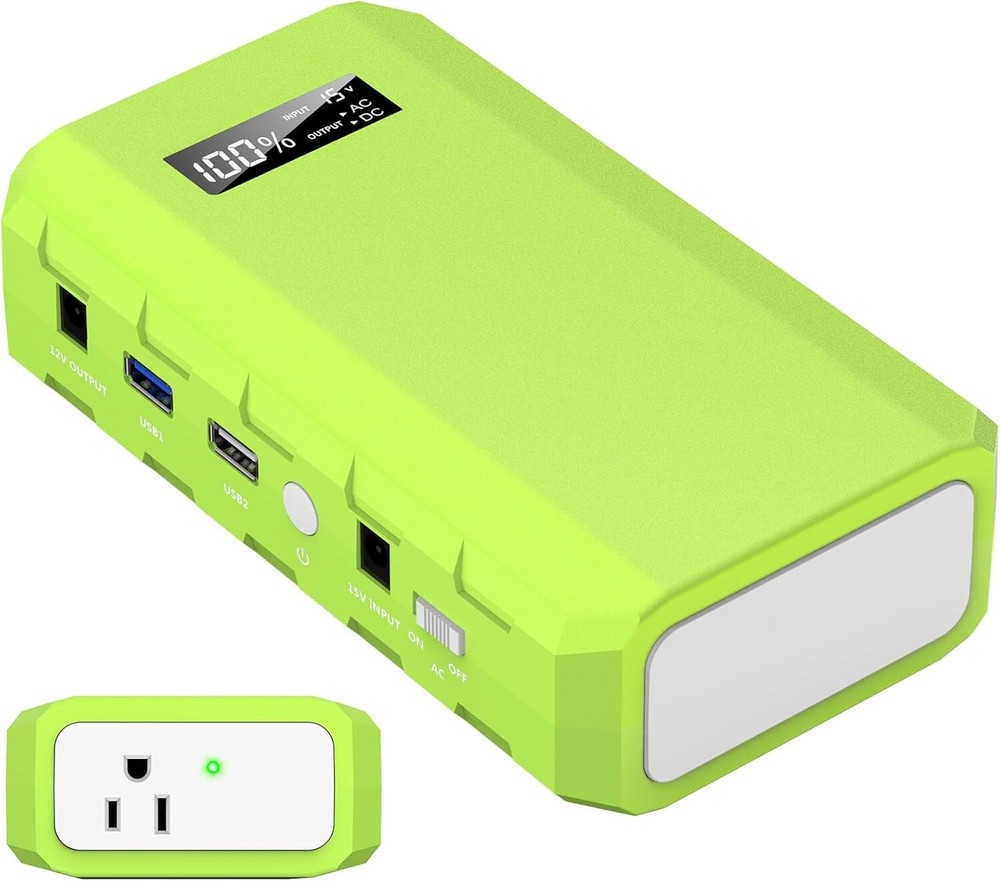 Powkey Green 65W 110V Portable Power Pack, 24000mAh 88.8Wh External Battery
