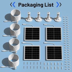 Monocrystalline Silicon Solar Panel for Arlo Cameras, 4 Pack
