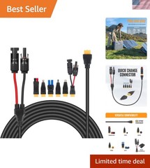 6-in-1 Solar Panel Connector Kit Solar Connector to DC5521 7909 8020 XT60 EC5…