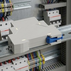 DIN Rail LED Signal Lamp 230V AC White for Power and Status Indication