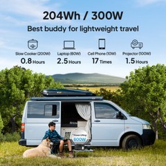 BLUETTI AC2A 300W 204Wh Portable Power Station Generator for Camping Backup