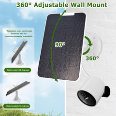 Solar Panel for Simplisafe Outdoor Camera, 4W Solar Panel Charger, IP65 Waterpro
