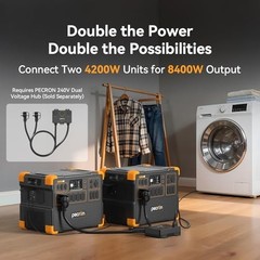 PECRON E3800 LFP 3840Wh 4200W Portable Power Station 240vLiFePO4 for Home Backup