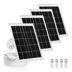 4 Pack 8W Solar Panel Charger for Arlo Essential Cameras & Pro 2K – Outdoor Use
