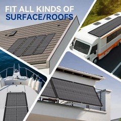 Flexible Mono Solar Panel 100W 18V Power Portable Camping Home RV Battery Charge