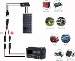 10AWG SAE to SAE Cable Adapter with Waterproof – 50cm for Solar Systems