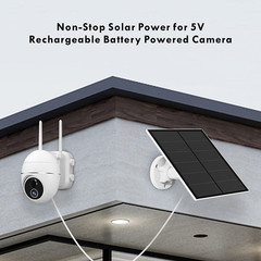 5W Solar Panel for Security Camera Outdoor, 5V USB Solar Panel Charger Compatibl