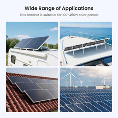 Adjustable Solar Panel Tilt Mount Brackets for 50-400W Panels (2 Sets)