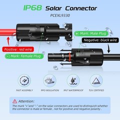 100FT 12AWG Solar Panel Extension Cable, Bateria Power 12 Gauge 4mm² PV Wire