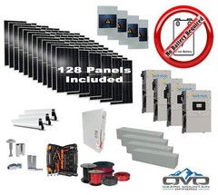 70KW Complete Offgrid Solar Kit + 4x 15K Sol-Ark Inverter +70.4KW Solar with Mou