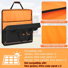 Solar Panel Storage Bag Fit for Jackery Solarsaga 100W 100X 200W | Orange Lining