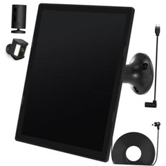 Solar Panel Charger for Ring Camera, Compatible with Ri ng Stick Up Black-1Pack